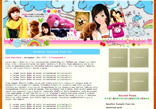 Kawaii Blog theme Kawaii Blog theme gloomy bear and cuteness