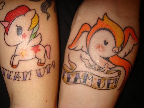Tokidoki tattoo unicorn and bird