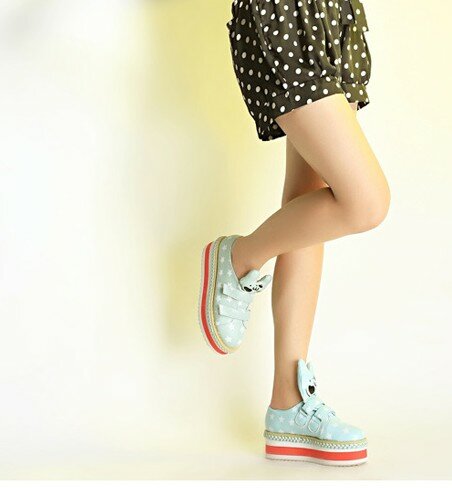 Kawaii shoes Blue high shoes kawaii fashion