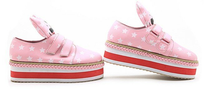 Pink Japanese style shoes Pink cute Japanese style shoes kawaii