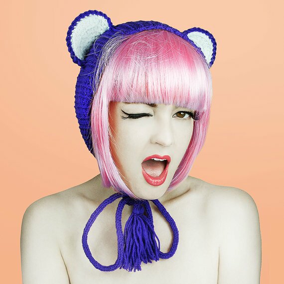 Purple Bear Ears Purple Bear Ears hat