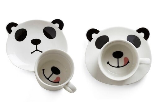 Panda Tea Cup Set Panda Tea Cup Set Panda Plate Kitchen Kawaii