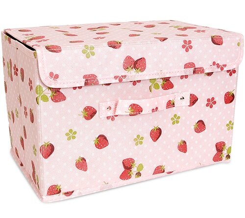 Pink Storage Box Pink Storage Box With Strawberrys Kawaii Interior