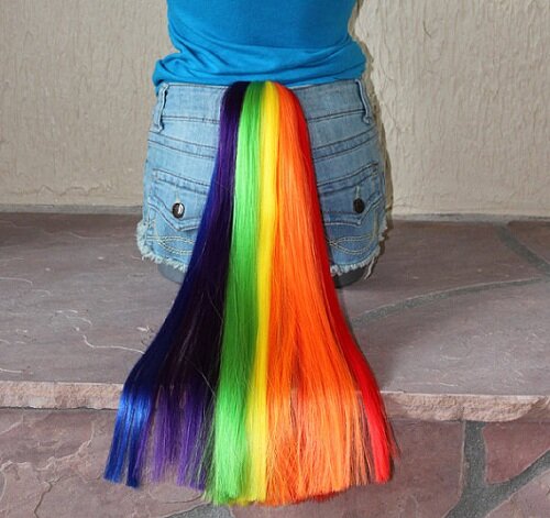 Rainbow Tail Costume Rainbow Tail Halloween Costume Unicorn