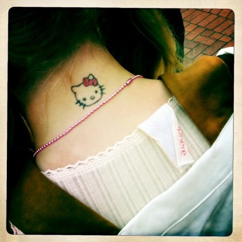 Fluffyghost Hello Kitty Neck Tattoo Hello Kitty Neck Tattoo Fluffyghost Blogger