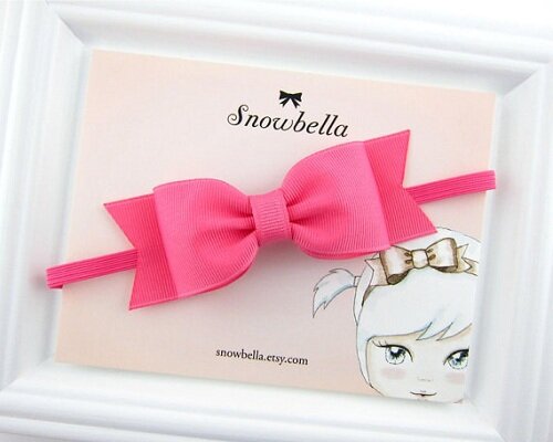 Pink Bow Headband Pink Kid Headband Bow Kawaii Cute