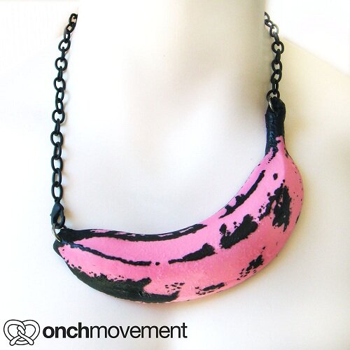 Pink Warhol Banana Necklace Warhol Banana Necklace Pink Onch Paris Hilton BFF