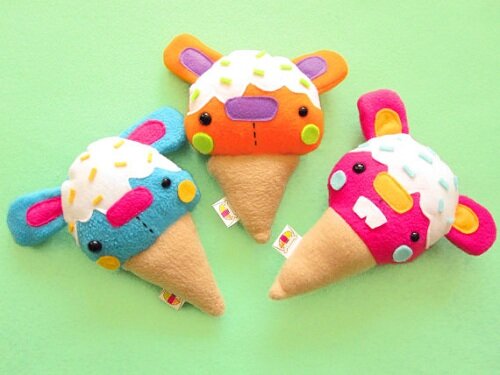Kawaii Ice Cream Cone Plushies Kawaii Ice Cream Cone Plushies Etsy Shop Kawaii Blog