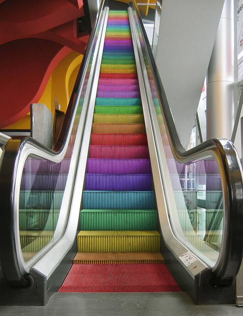Rainbow Escalator Rainbow Escalator Rainbow Photoshop Effects Kawaii Blogging Rainbow