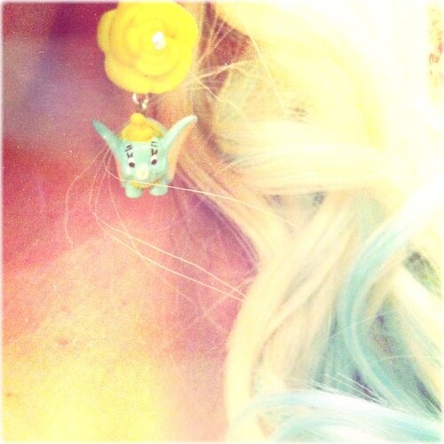 Dumbo Earrings Dumbo Earrings Pastel Colors Kawaii Jewelry Pink Yellow Turquoise