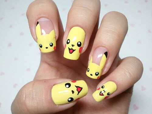 Game Nail Art Pokemon Pikachu Nails Blog Game Nail Art Pokemon Pikachu Nails Blog