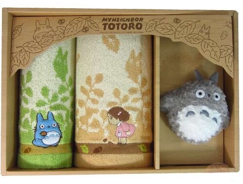 Totoro Towel Set Totoro Towel Set With Totoro Plushie Kawaii Blog