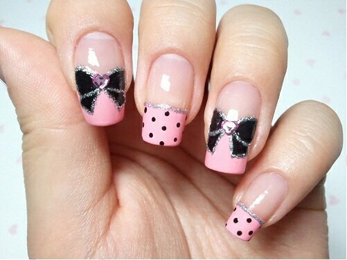 Bow Nail Polish Tutorial Kawaii Nail Blog