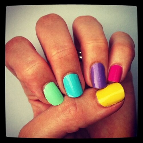 Rainbow Nails Rainbow Nails Kawaii Blog