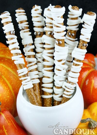Mummy Pretzels Mummy Pretzels Kawaii Halloween Snack Blog