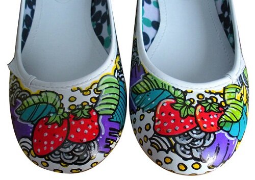Strawberry Ballerinas Strawberry Ballerinas Kawaii Shoes By Acrylicana