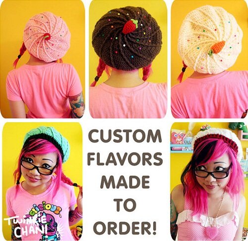 Crocheted Cupcake Beanie Crocheted Cupcake Beanie Kawaii Food Blog