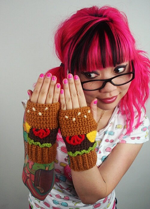Hamburger Mittens Hamburger Mittens Kawaii Food Accessories