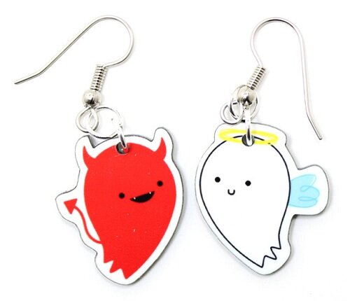 Kawaii Earrings Kawaii Earrings Angel And Devil Kawaii Jewelry