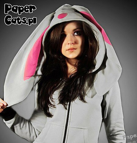 Bunny Hoodie Bunny Hoodie Animal lolita cotton ear gray pink kawaii clothes Blog