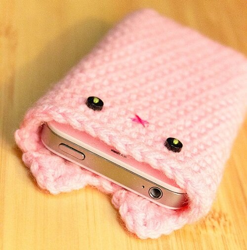 Crocheted Iphone Case Crocheted Pink Iphone Case Kawaii Accessories Blog