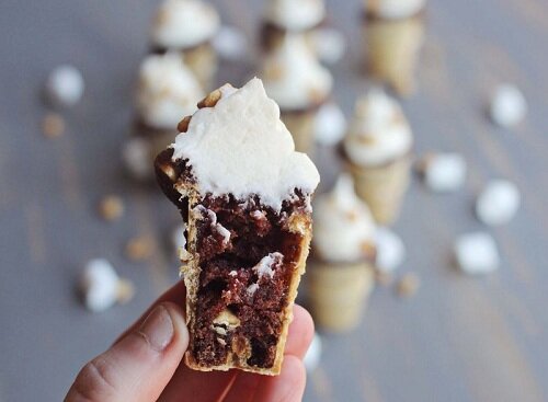 Ice Cream Cone Cupcakes Cupcakes in Ice Cream Cone Kawaii Baking 2