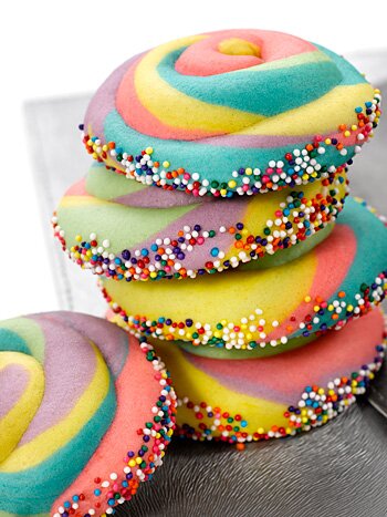 Rainbow Swirl Cookies Rainbow Swirl Cookies Kawaii Baking Recipe