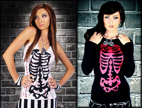 Ribcage T-shirts Ribcage T-shirts Kawaii Clothes