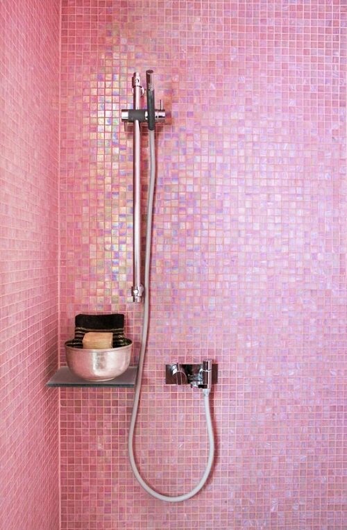 Pink Bathroom Pink Bathroom Shower Room Tiles Kawaii Interior